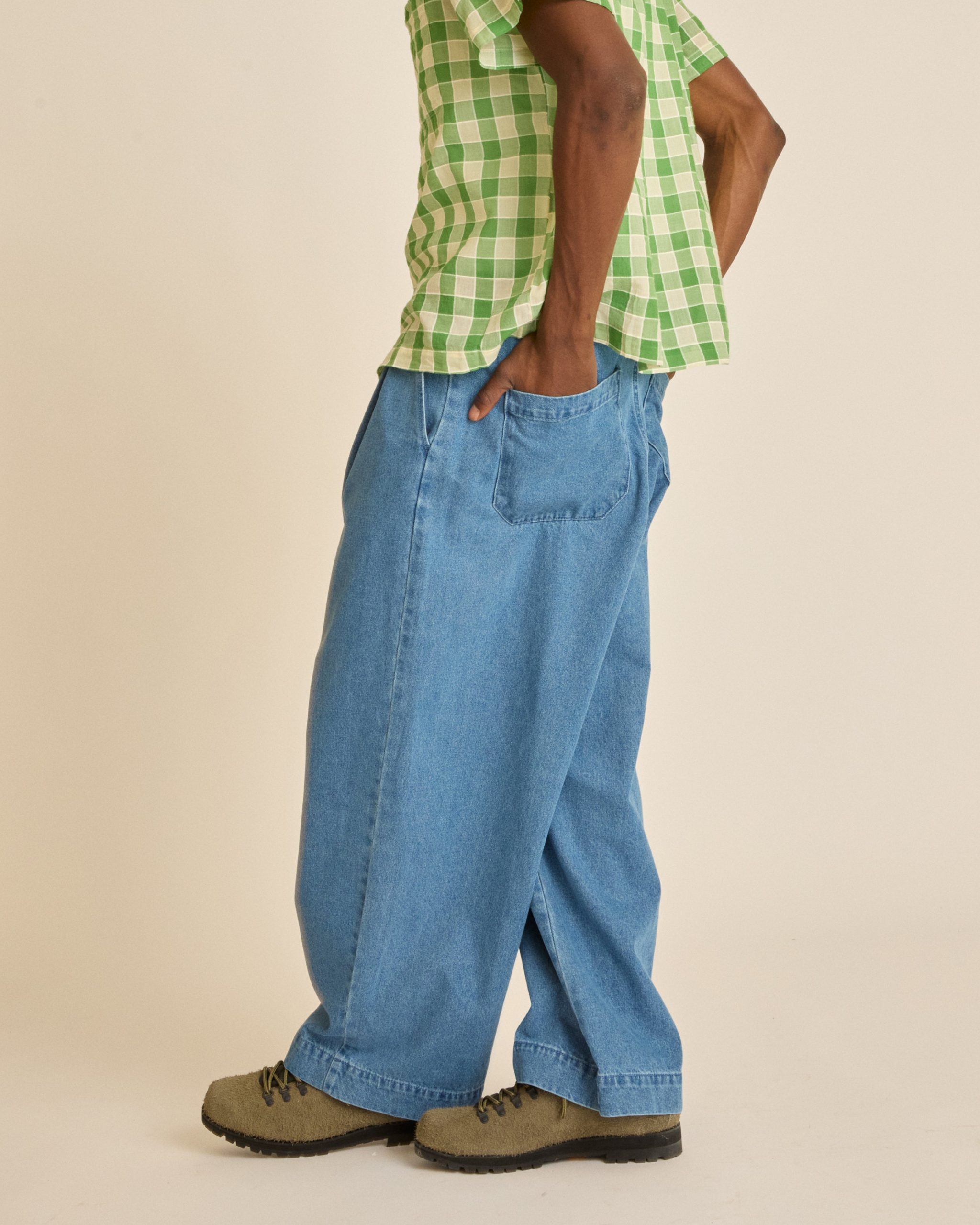 OLIVER DENIM PLEATED PANT - Image 4