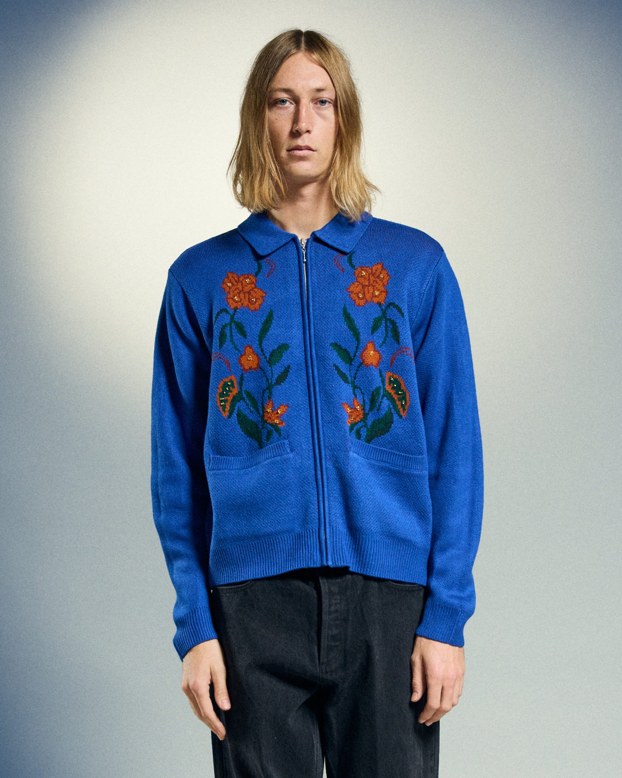 FLORAL ZIP CARDIGAN - Image 5
