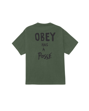 OBEY HAS A POSSE PIGMENT T-SHIRT