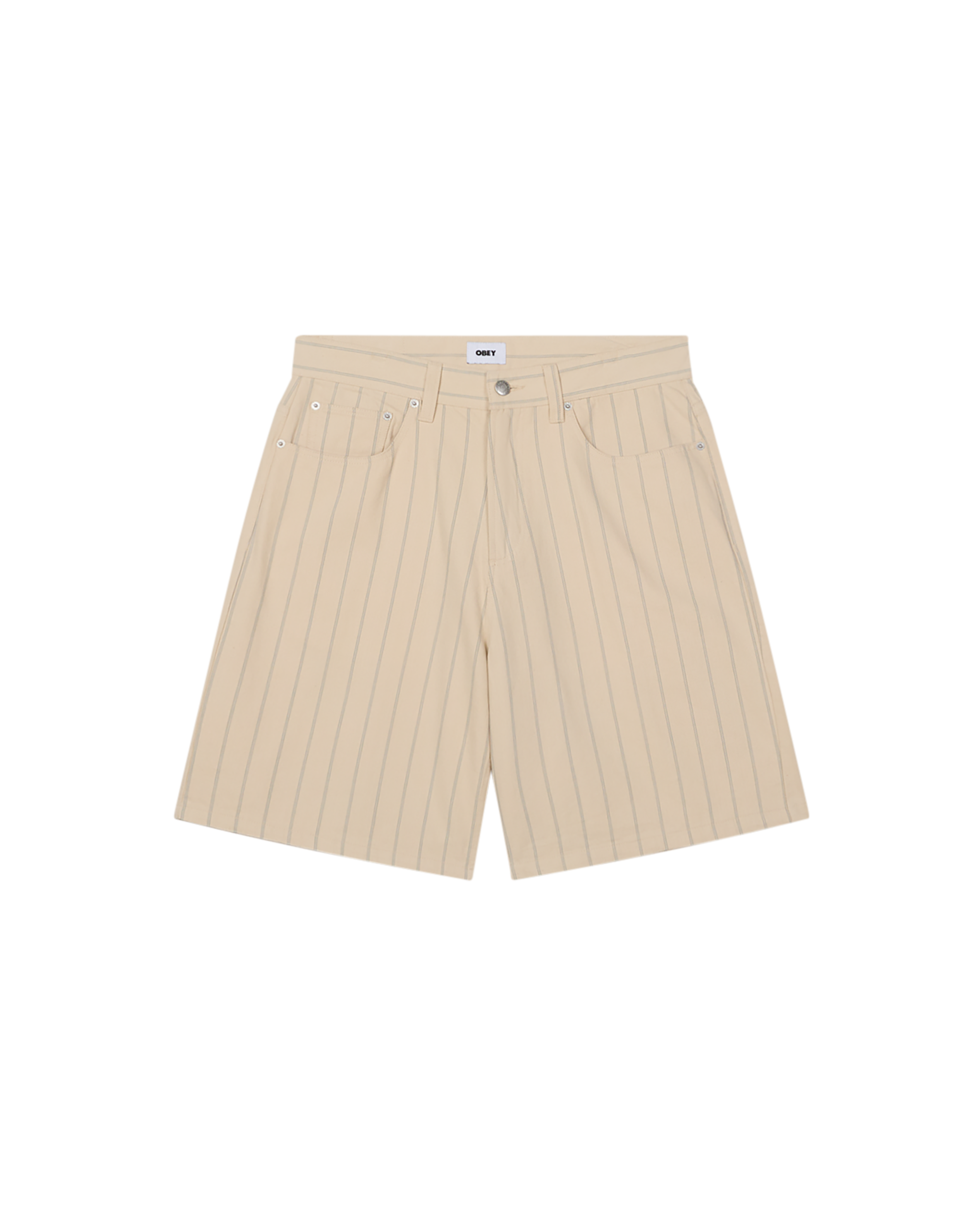 STRIPE BAGGY DENIM SHORT