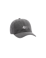 WASHED TWILL FLOWER STRAPBACK