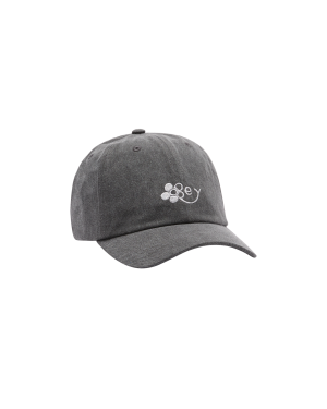 WASHED TWILL FLOWER STRAPBACK